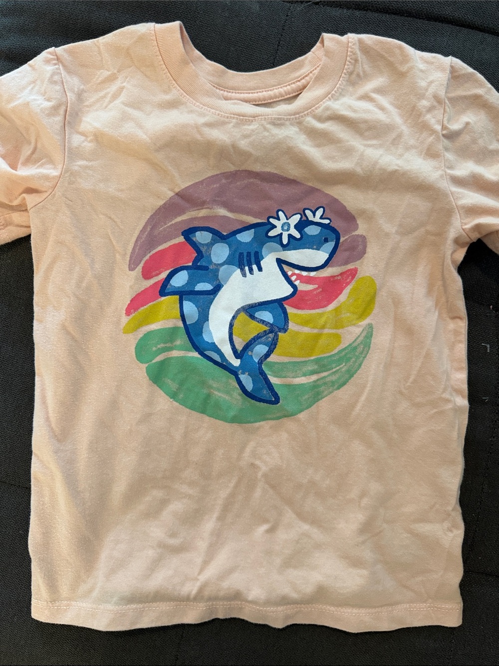 Bogo Kids Peach Shark Graphic Tee